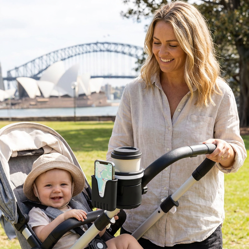 3-in-1 Baby Stroller Cup & Phone Holder