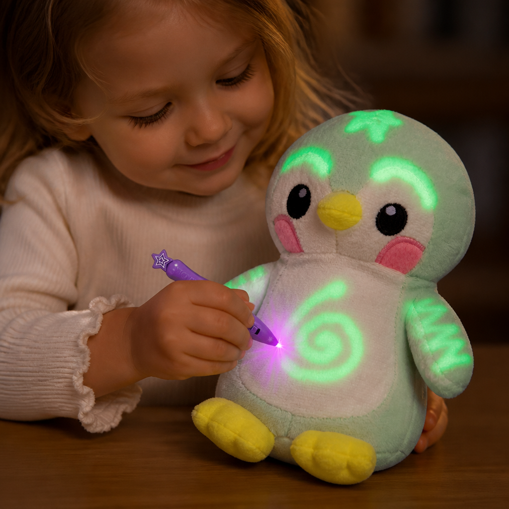 Magic Plush with Glow Drawing Pen – Interactive Light-Up Cuddly Toy for Kids