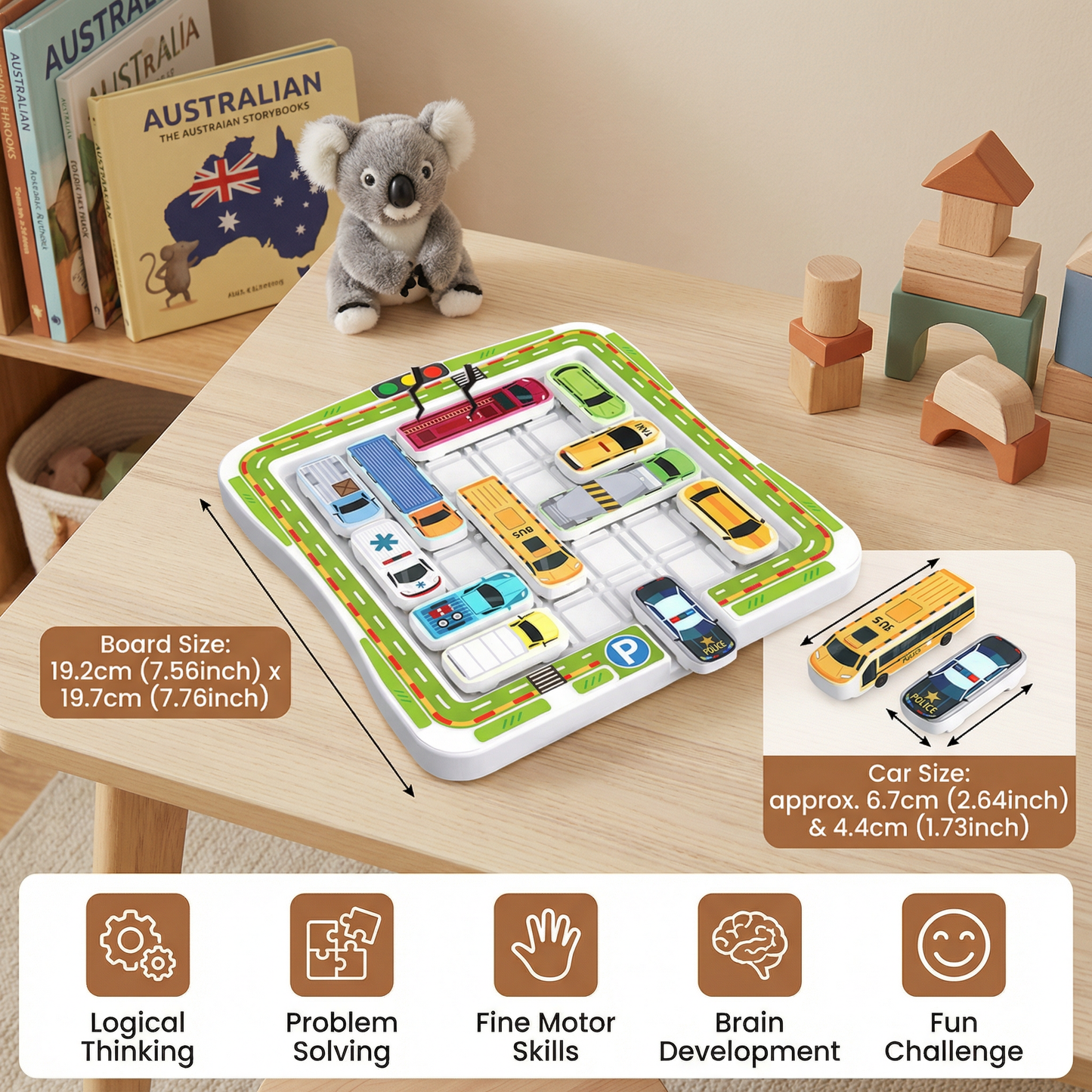 Logical Thinking – Car Parking Puzzle Toy for Kids