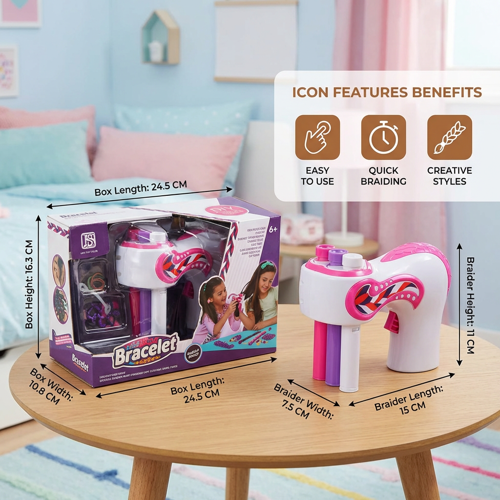 Automatic Hair Braiding Machine for Kids – Easy DIY Hair Styler Tool