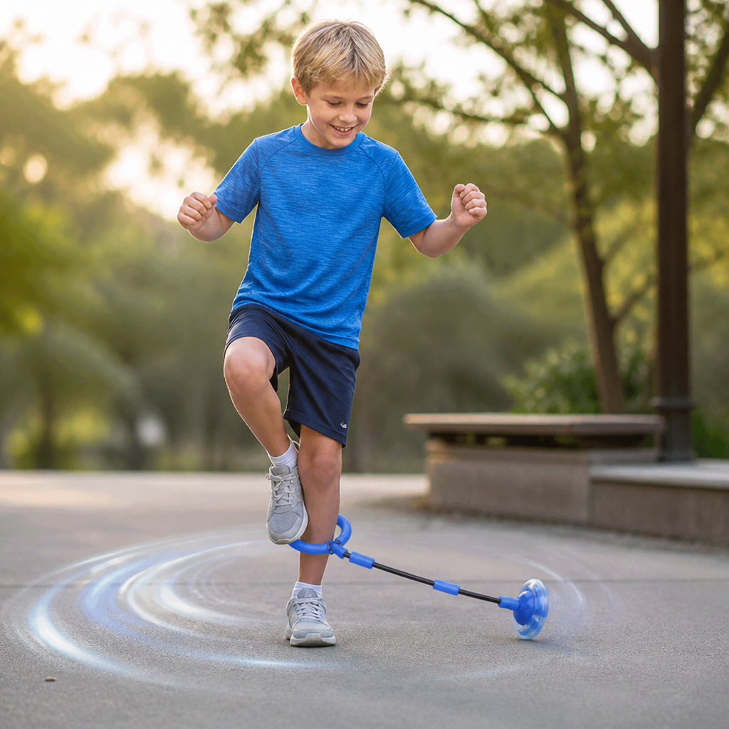 3-in-1 LED Skip Ball with Jump Counter & Timer for Kids