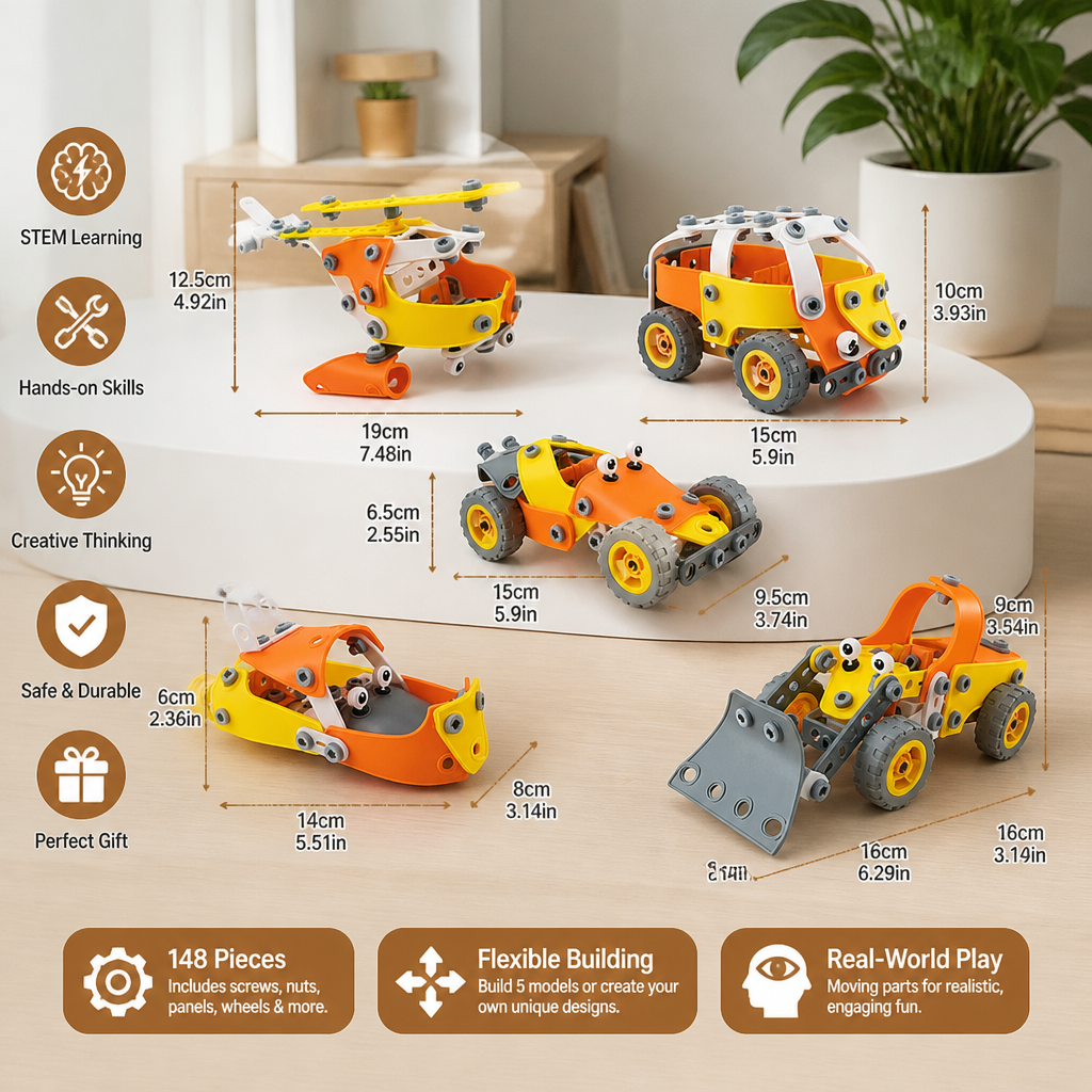 STEM Flexible Screw & Nut Building Blocks Set