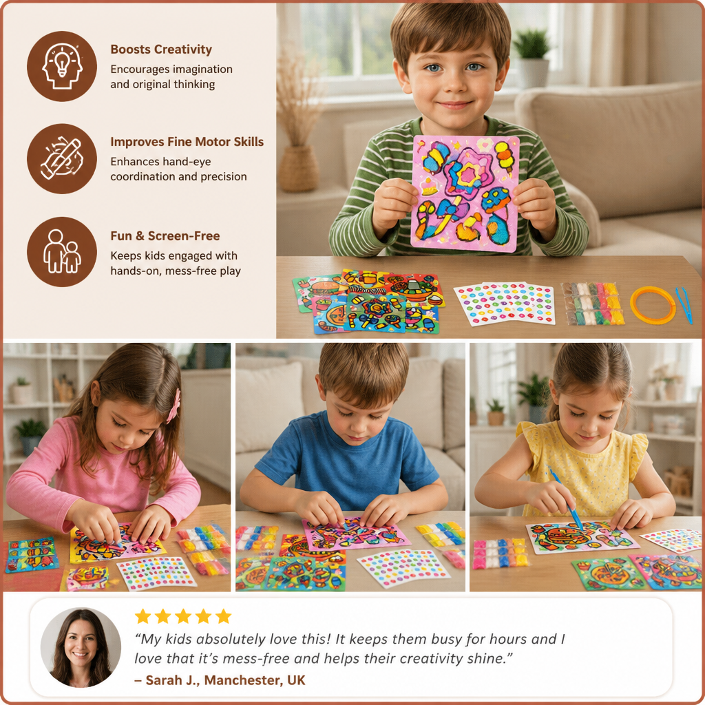 DIY Clay Sticker Art & Craft Kit for Kids