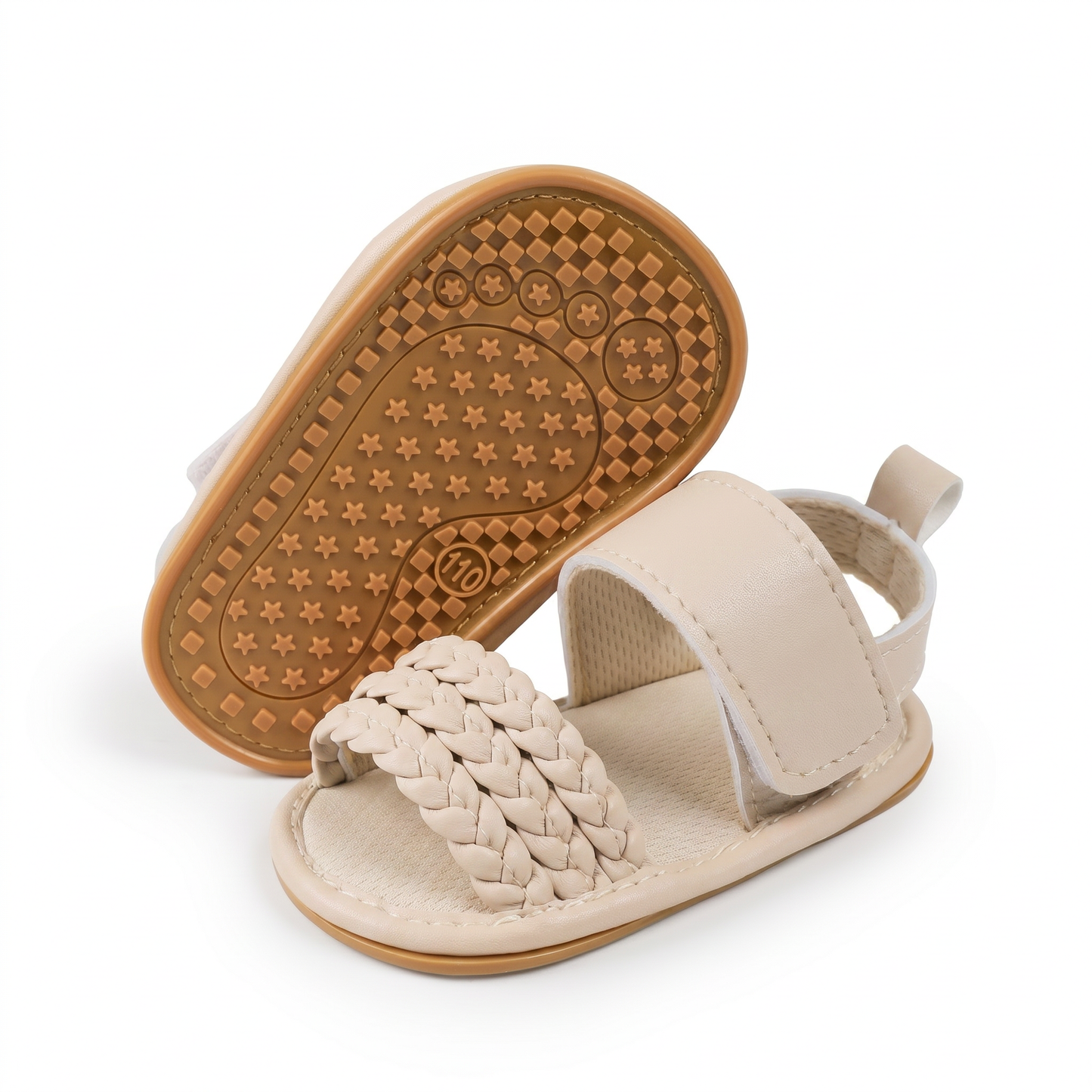 Braided Strap Velcro Sandals