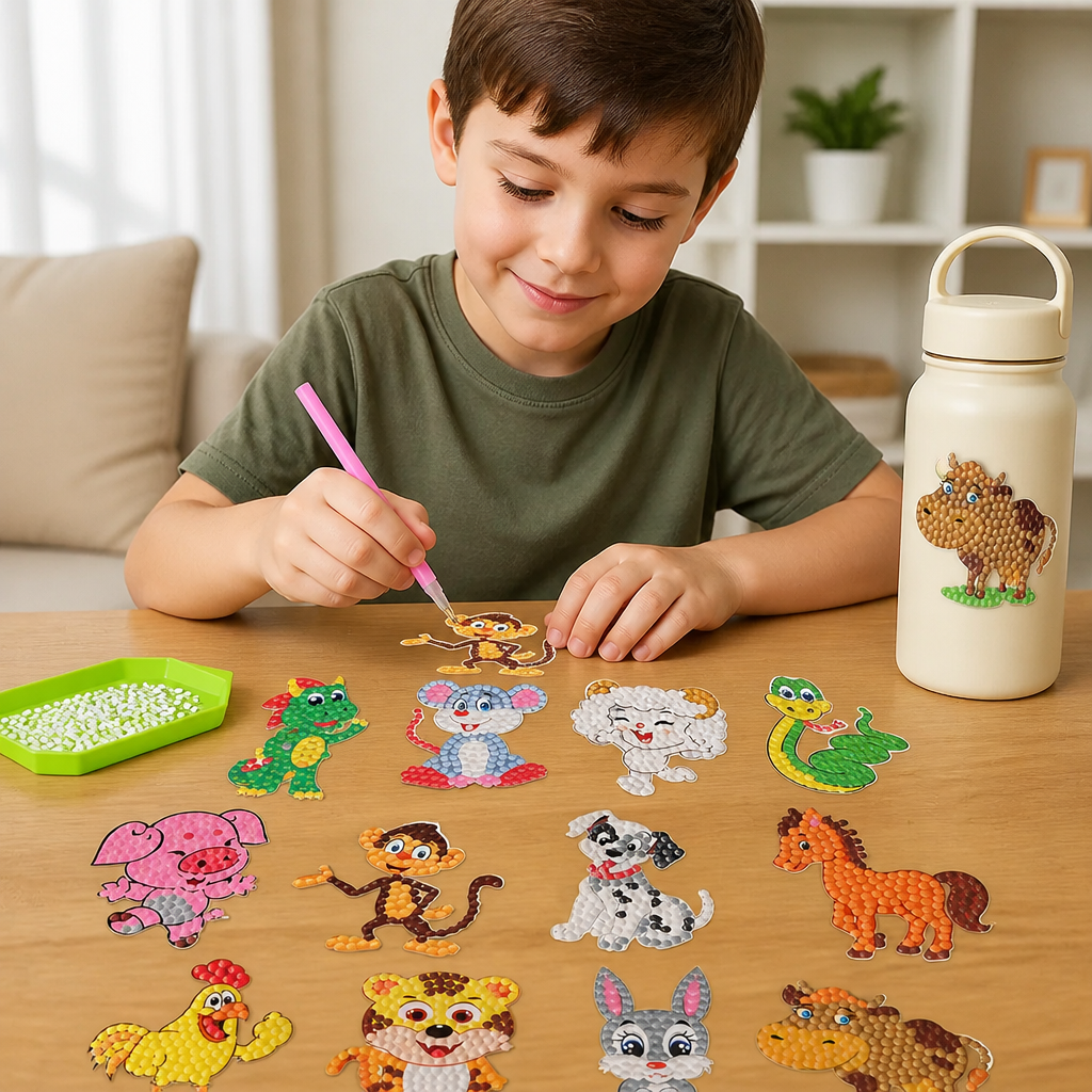 DIY Diamond Art Sticker Craft Kit for Kids