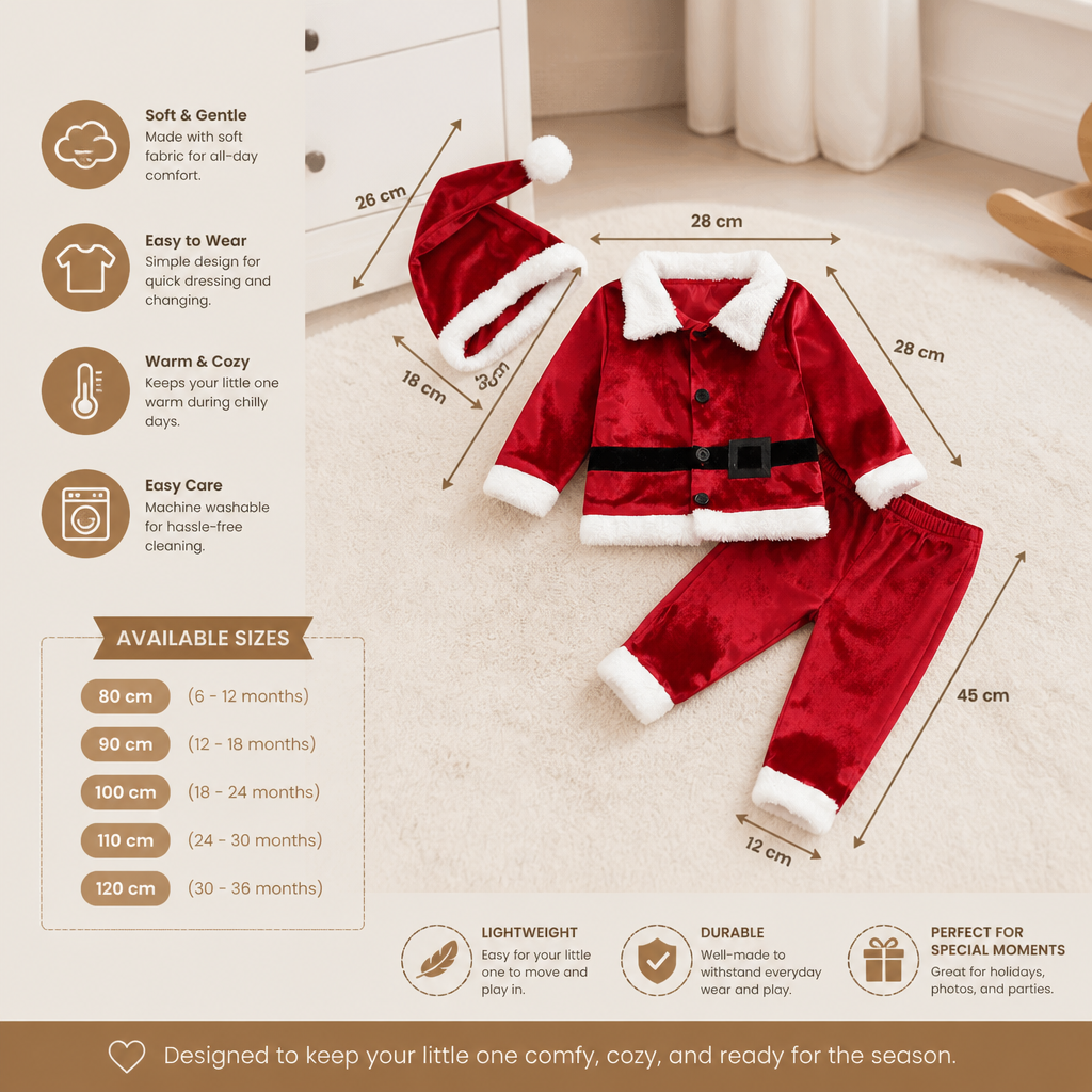 Baby & Toddler Santa Costume Set