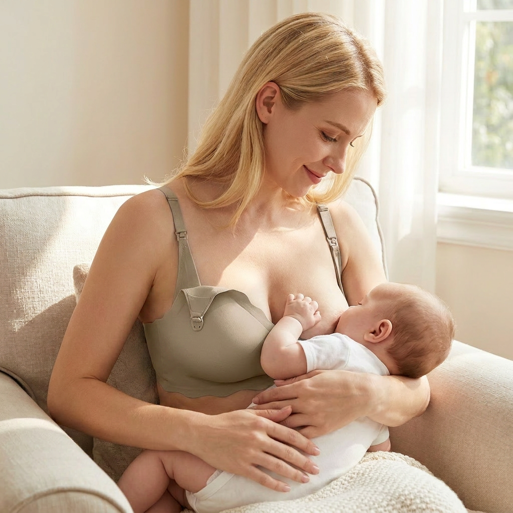 Seamless Nursing & Maternity Bra – Wireless, Supportive and Comfortable with Push-Up Effect