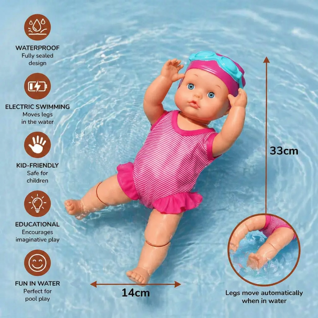 Swimming Baby Doll – Waterproof Electric Pool Toy for Kids
