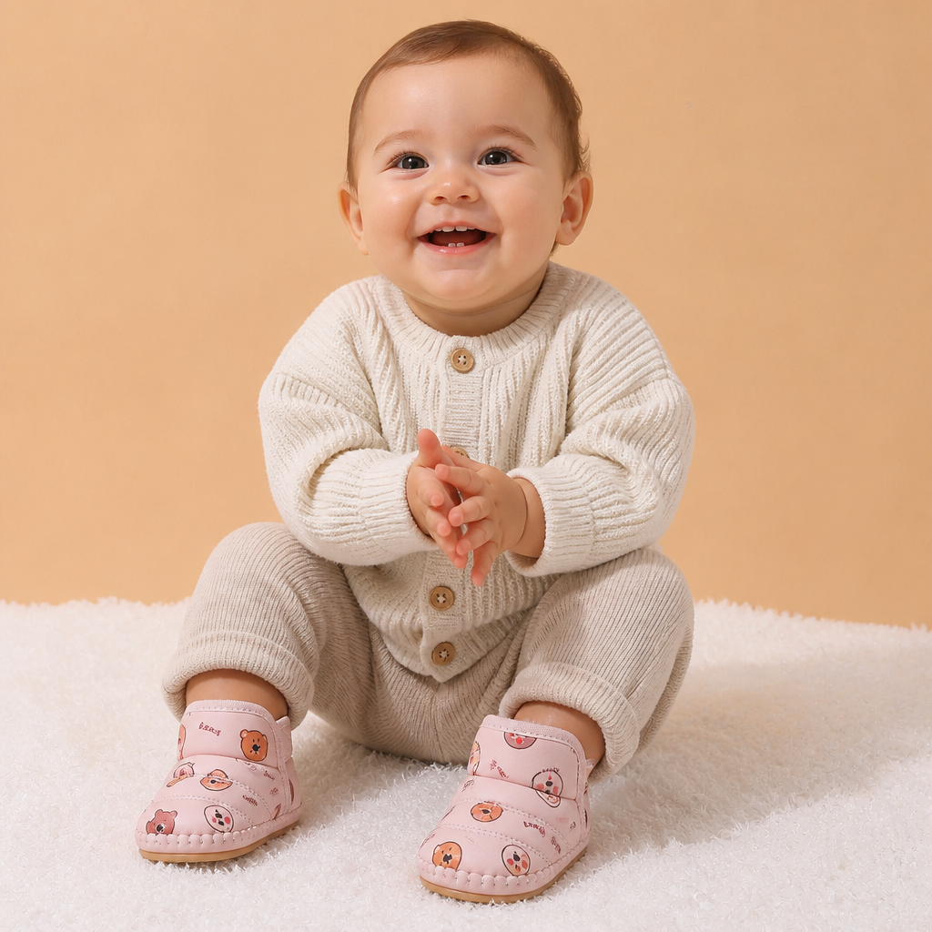 Warm Baby Winter Boots – Soft-Soled Lined Shoes for Babies & Toddlers