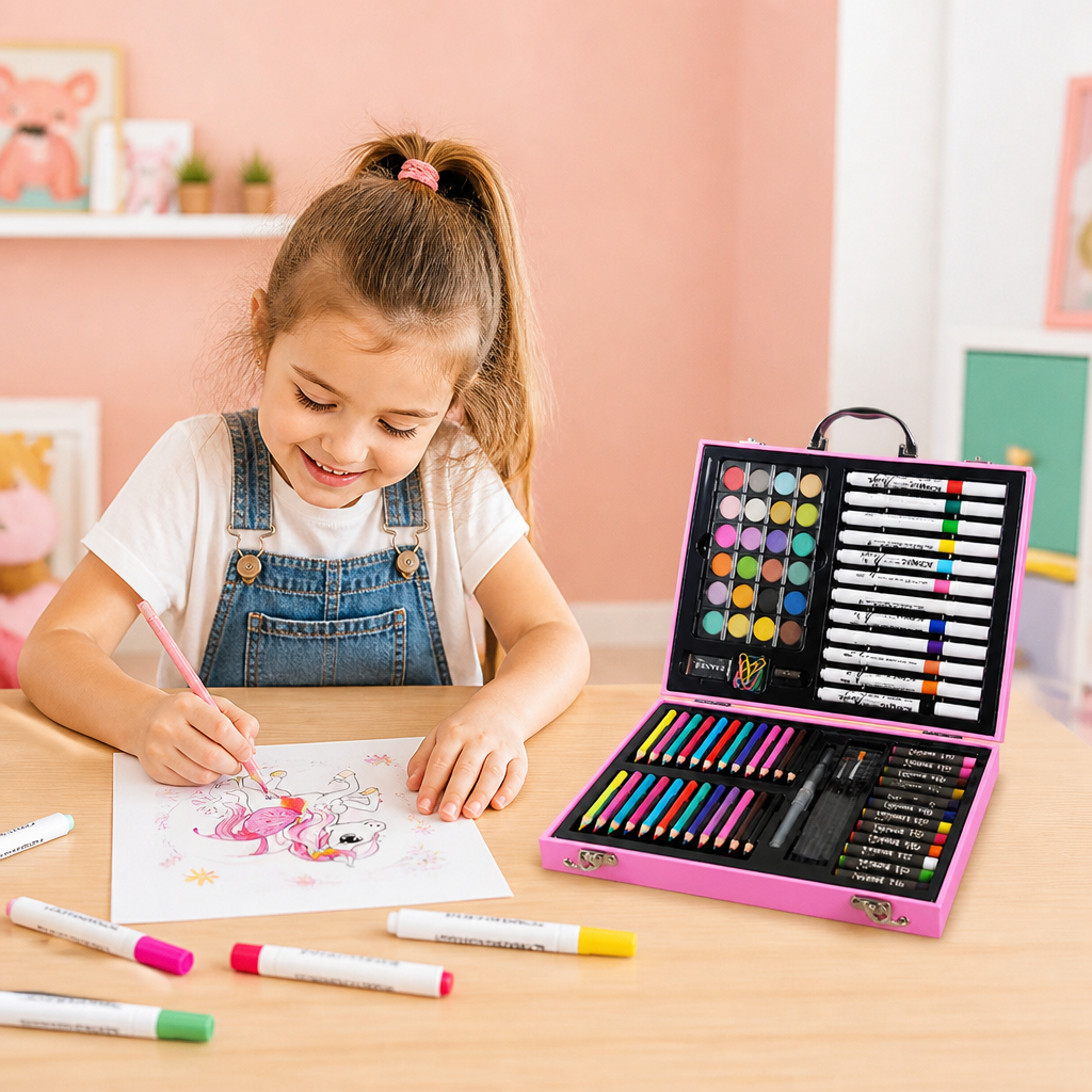 88-Piece Creative Art Case for Little Artists