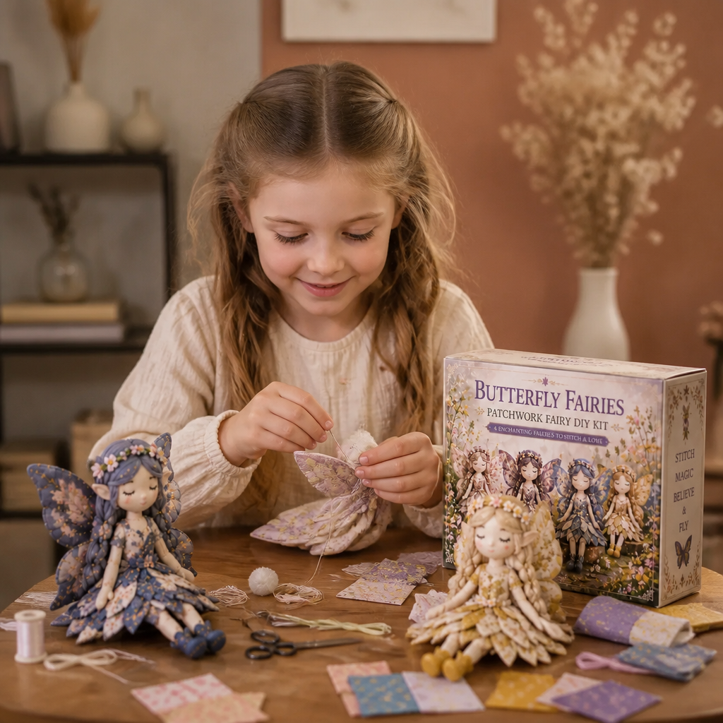 Fairy DIY Sewing Kit for Kids – Make Enchanting Fairy Dolls with Fabric, Accessories & Instructions