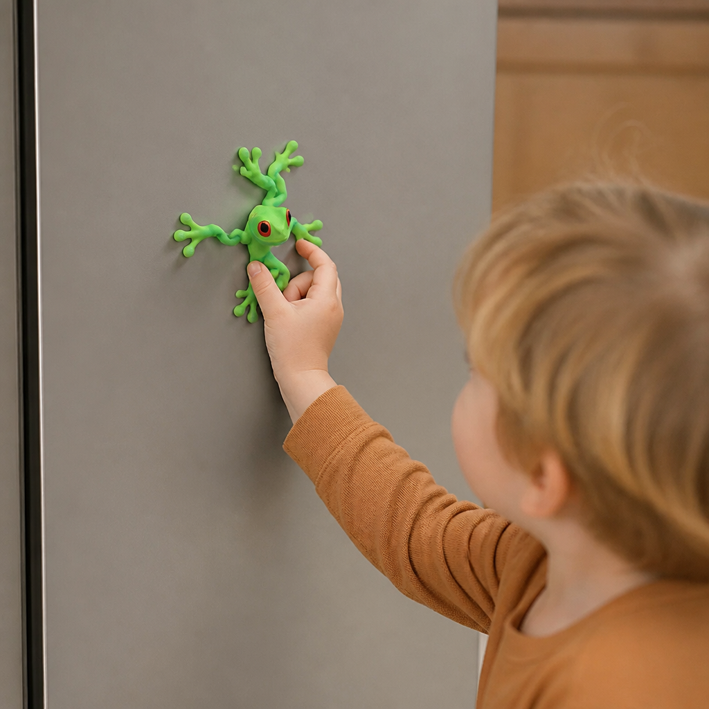 3D Printed Magnetic Flexible Frog Fidget Toy