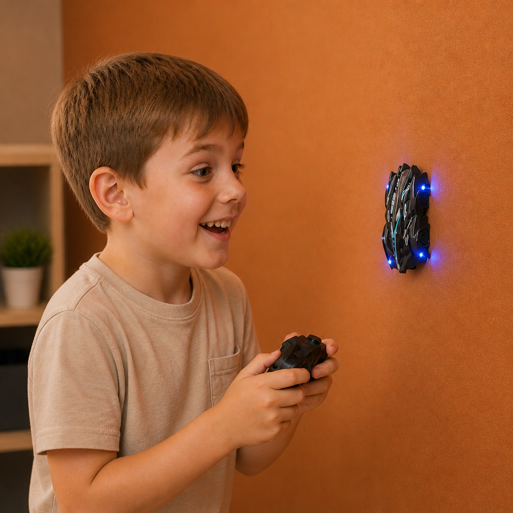 Remote Control Wall-Climbing Car with LED Lights