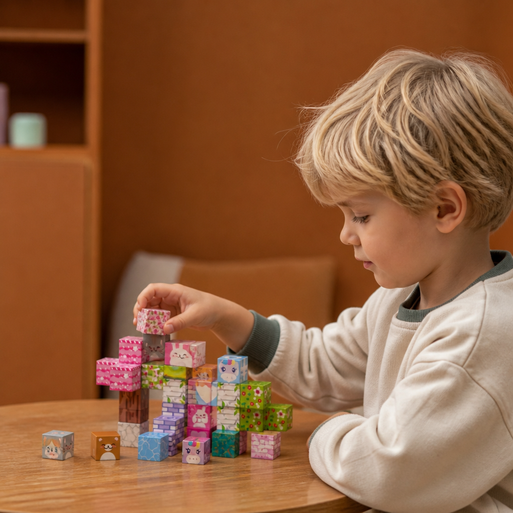 40-Piece Magnetic Building Blocks Set for Kids – Perfect for On-the-Go Fun