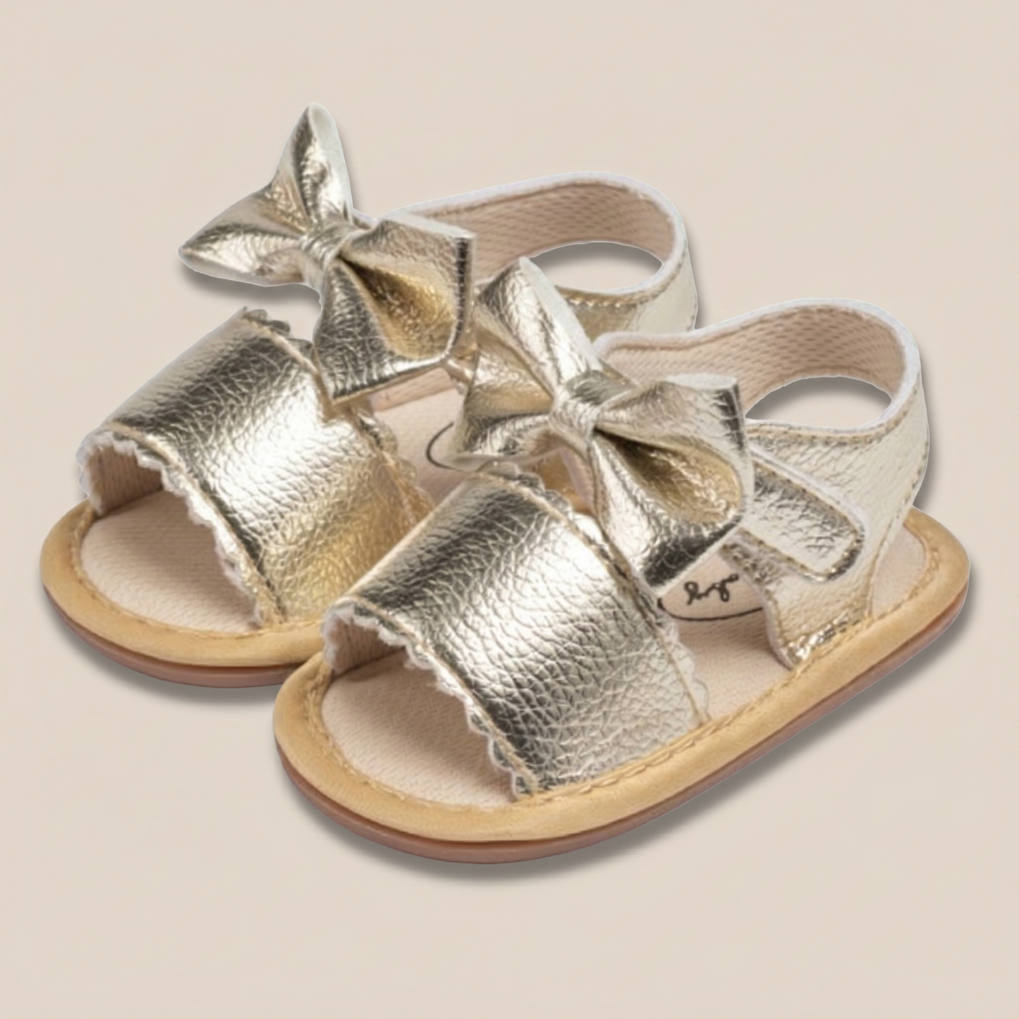 Peep-Toe Bow Slingback Sandals