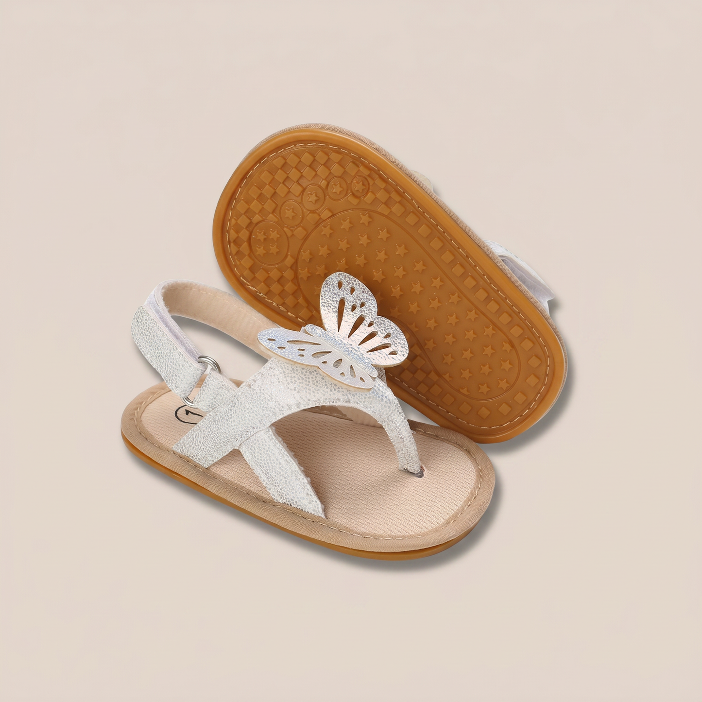 Glitter Butterfly Thong Sandals