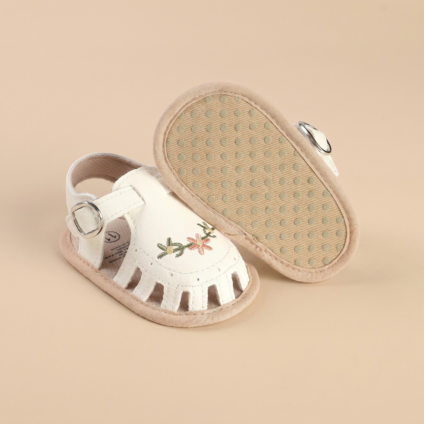 Fringe Embroidered Caged Sandals