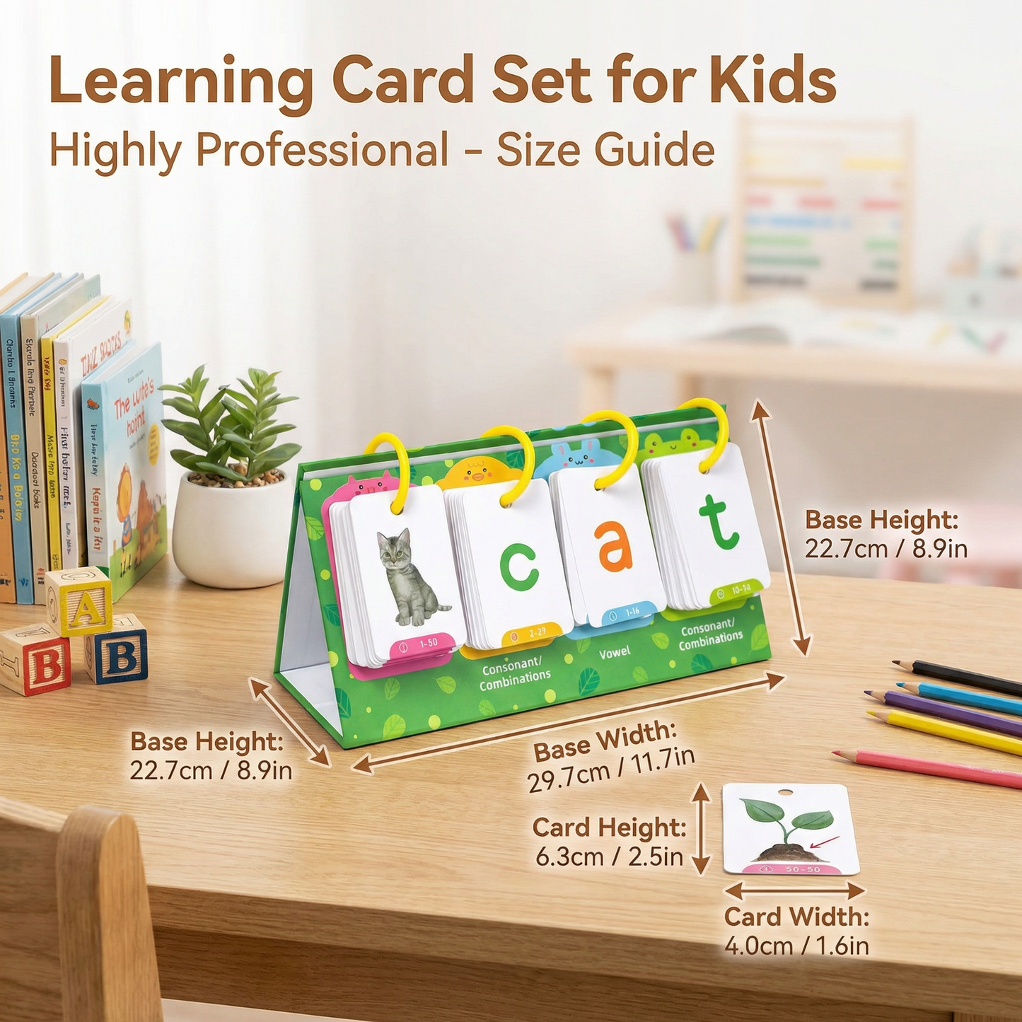 Learning Card Set for Kids – Flashcards for Word Building & Language Development