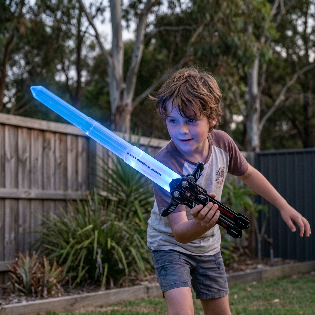 Glowing Telescopic Butterfly Sword Toy