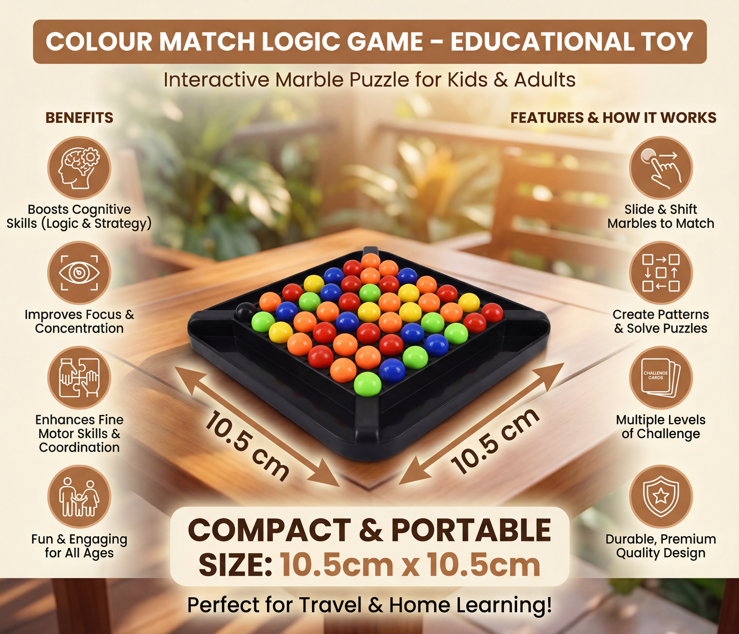 Colour Match Logic Game – Interactive Marble Puzzle for Kids & Adults