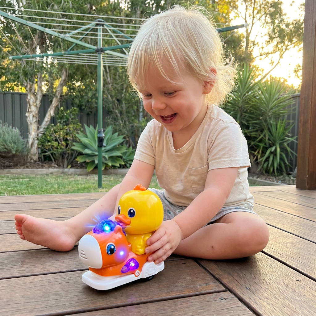 Interactive Animal Swing Toy with Music & Lights