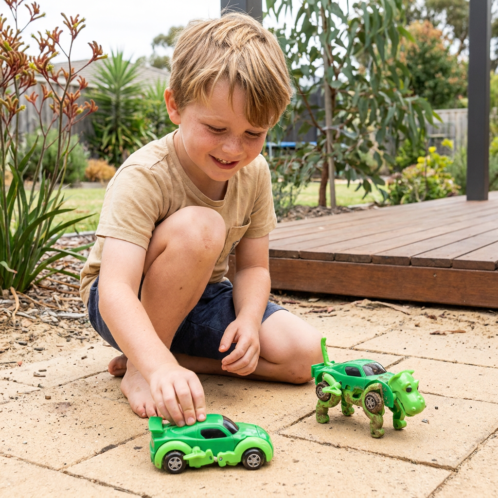 Wind-Up Transforming Animal Car Toy