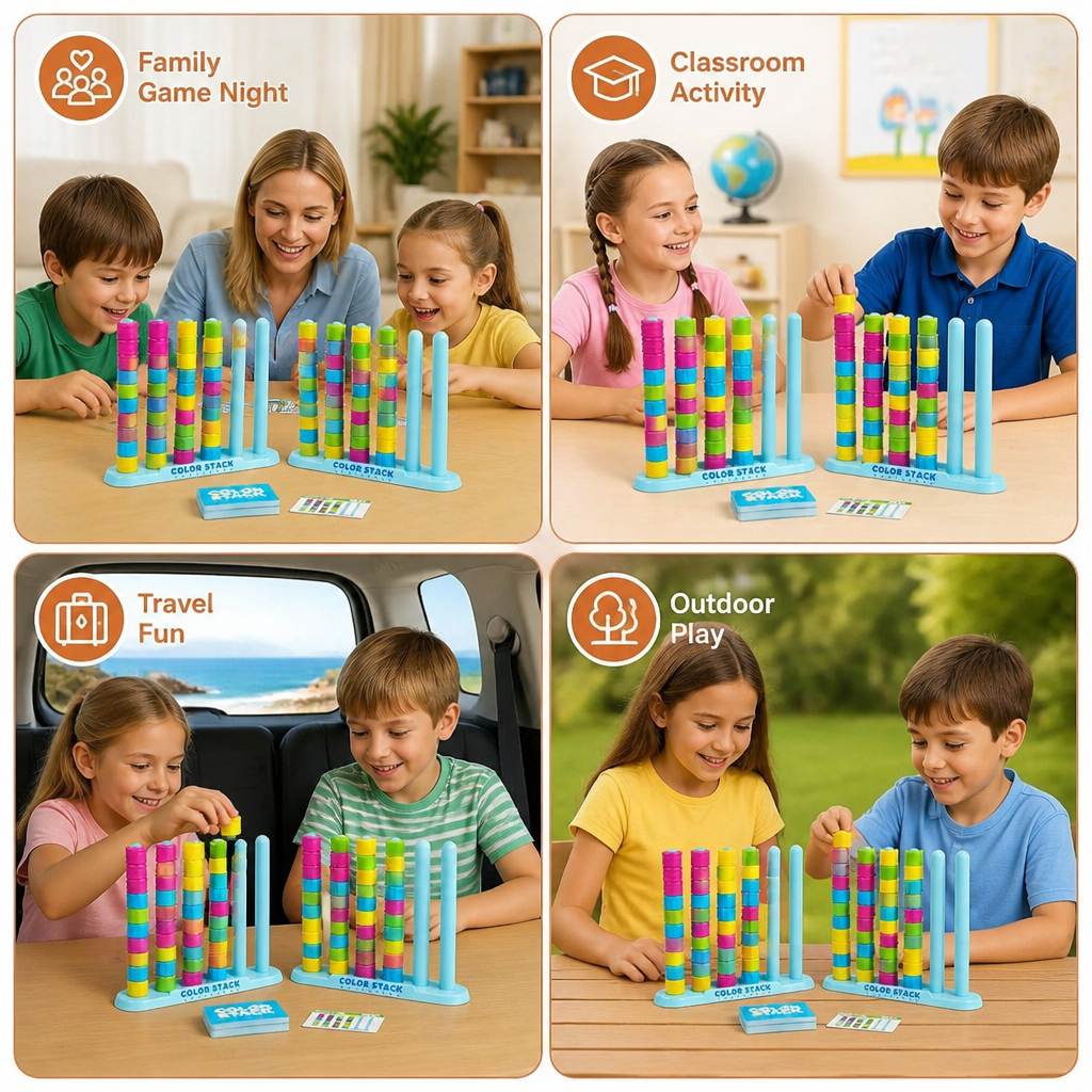 Color Stack Challenge – Fast-Paced Color Matching Party & Family Game