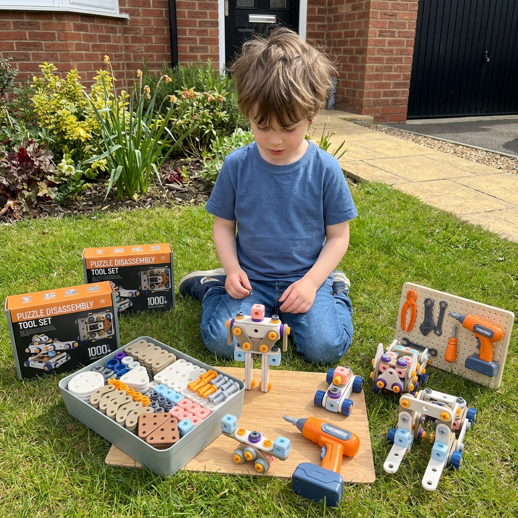 Kids’ DIY Tool Kit with Electric Drill – STEM Building Playset