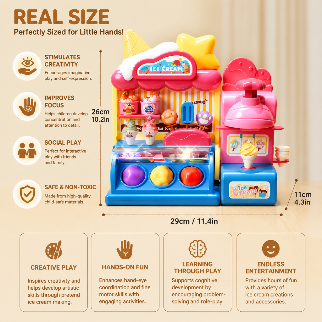 DIY Ice Cream Clay Maker Playset