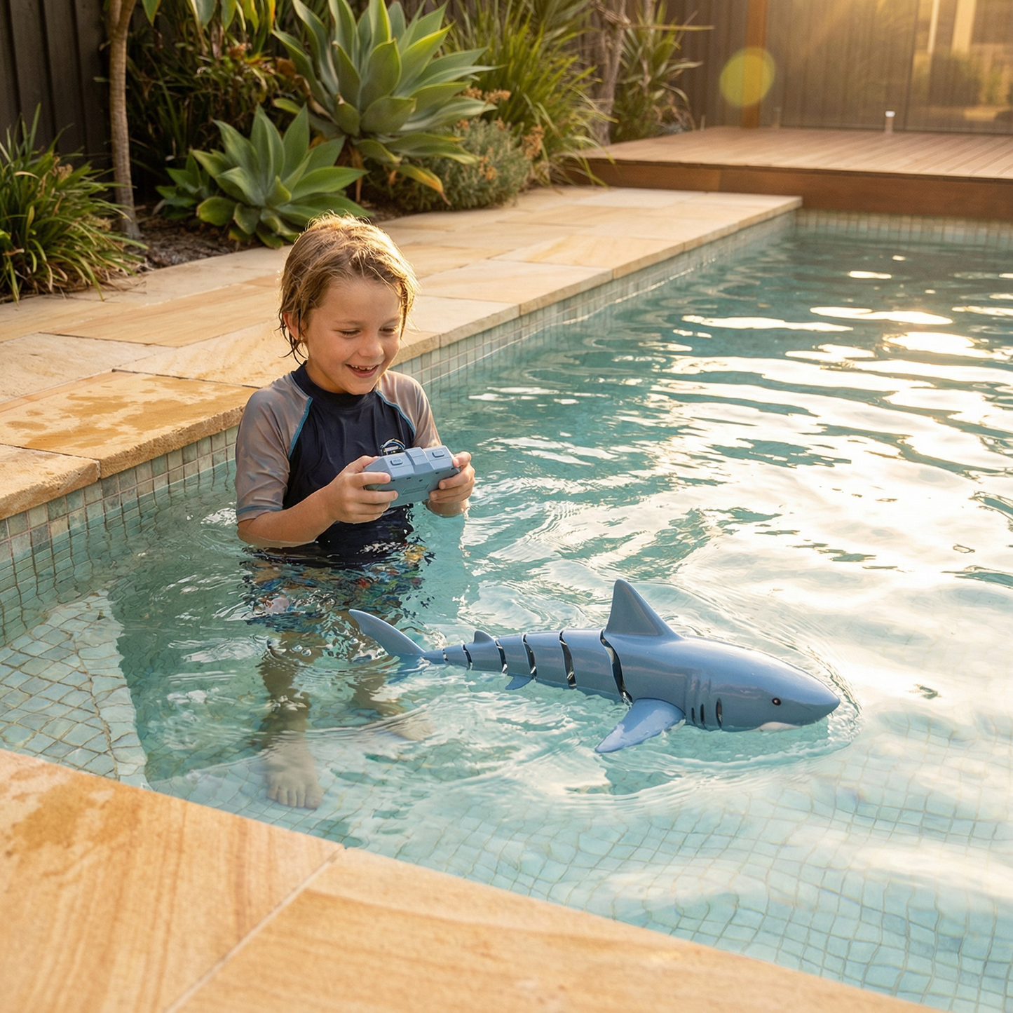 Remote-Controlled Shark Water Toy – RC Swimming Robot for Kids