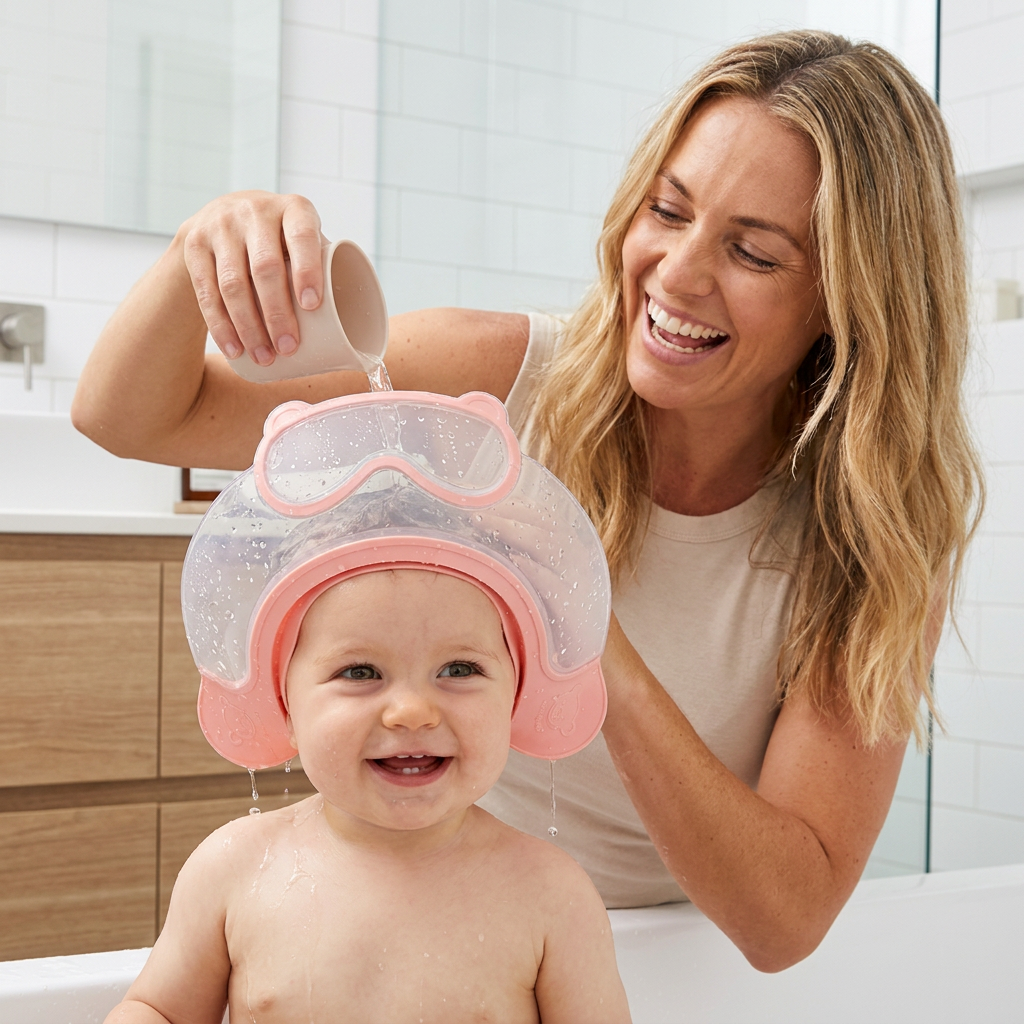Adjustable Baby Water & Shampoo Visor with 360° Eye & Ear Protection