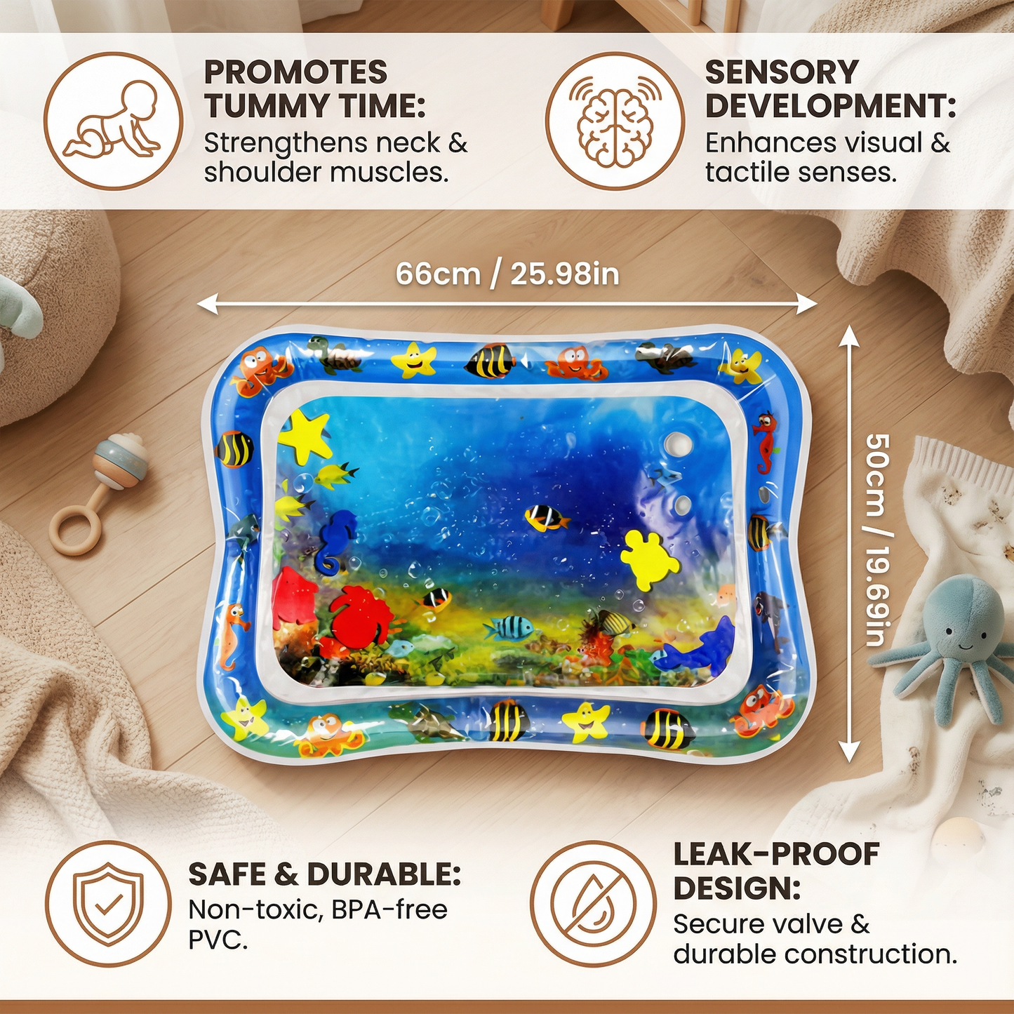 Water Mat – Tummy Time for Kids