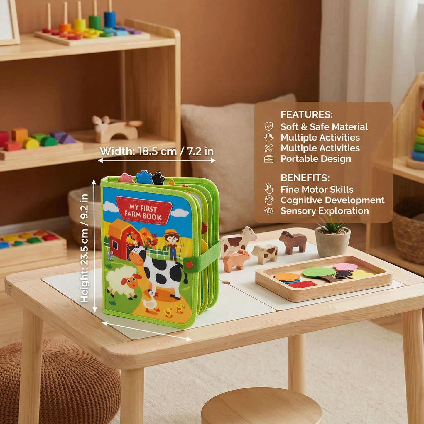 Educational Montessori Farm Story Book