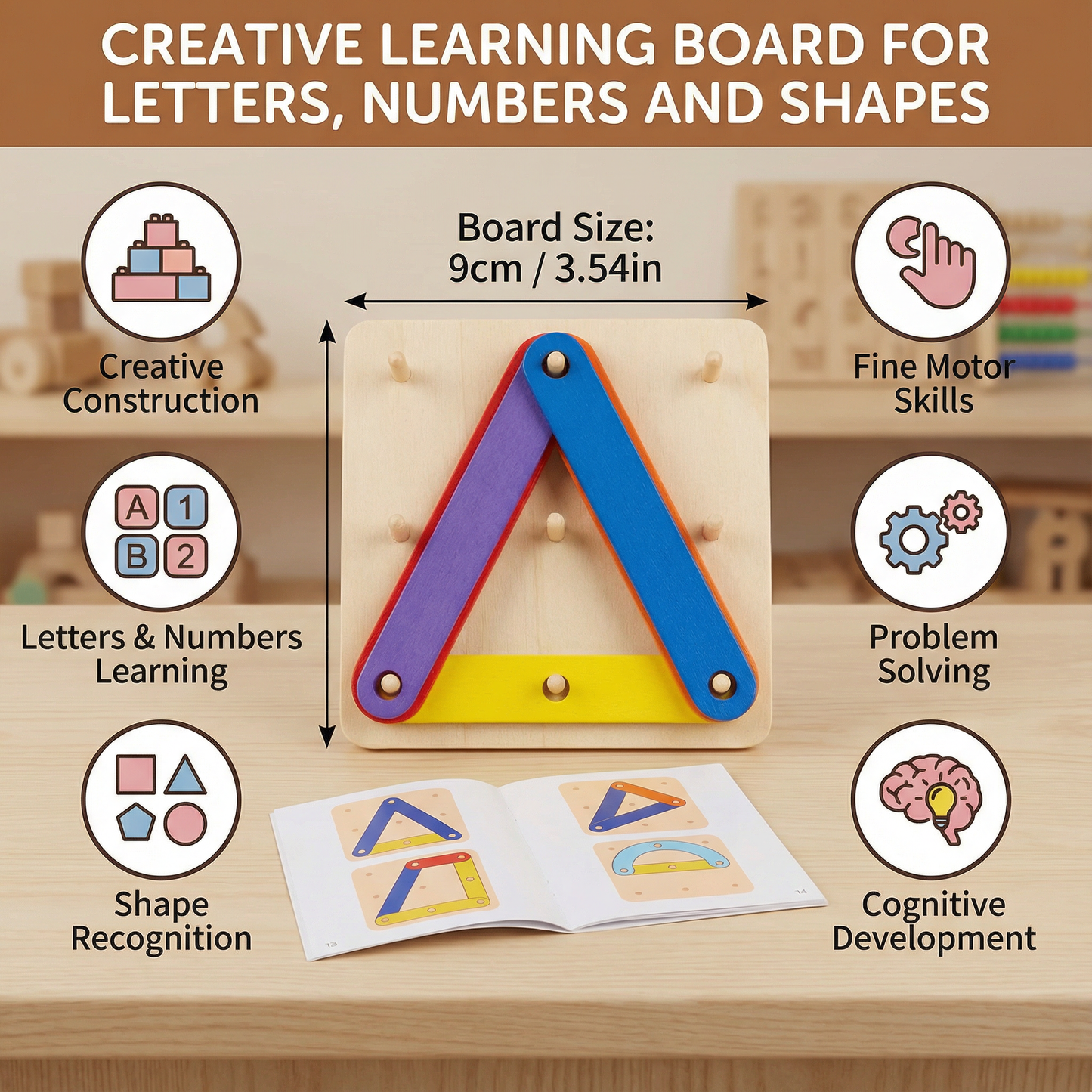 Creative Learning Board for Letters, Numbers and Shapes
