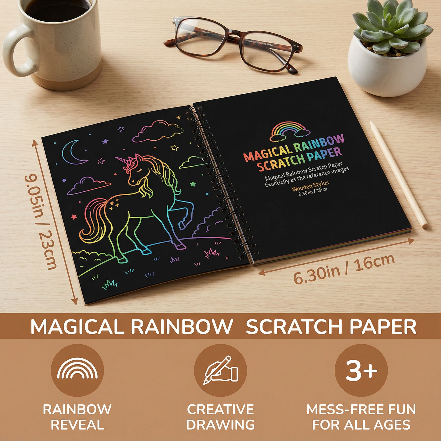 Magical Rainbow Scratch Paper