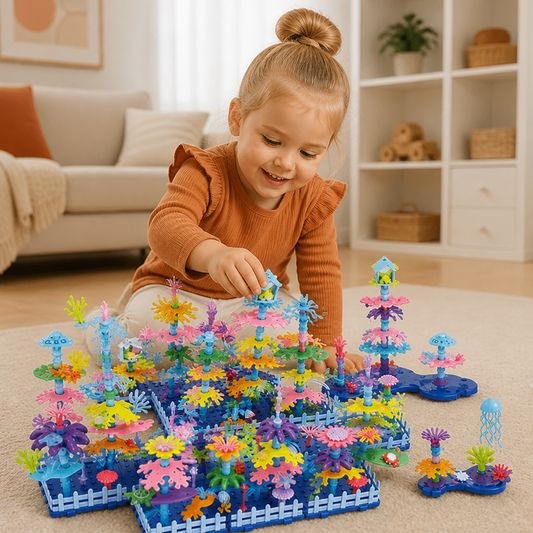 Kids Build-A-Garden Flower Toy Set – Creative Building Playset