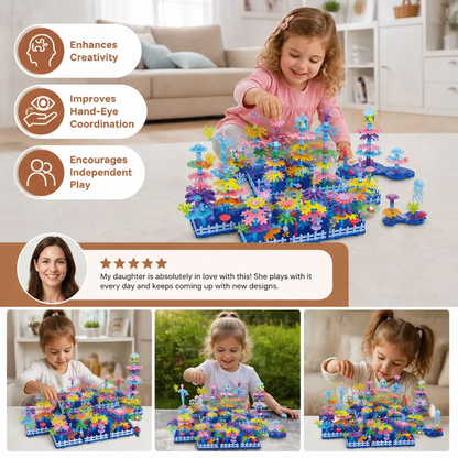 Kids Build-A-Garden Flower Toy Set – Creative Building Playset