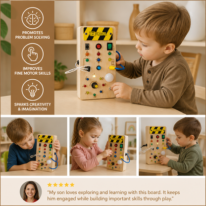 Montessori wooden activity board
