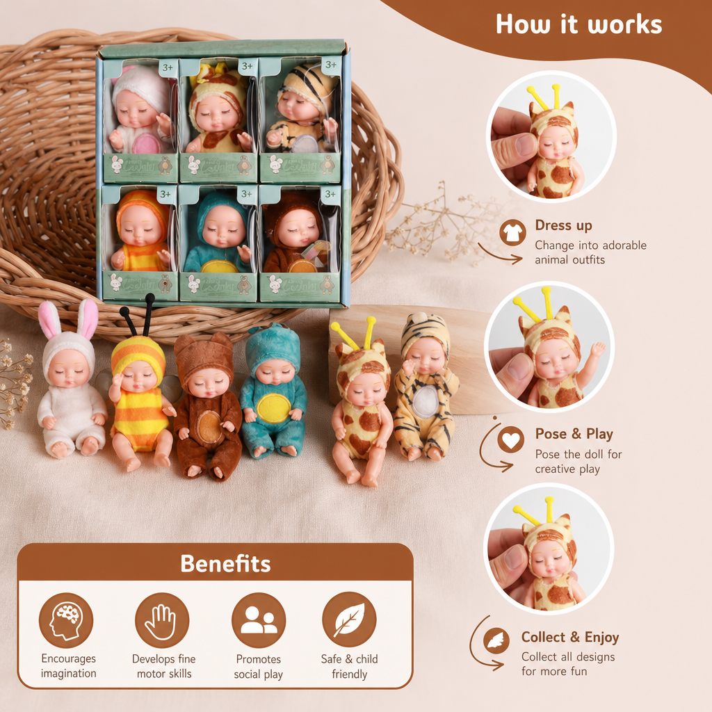 Mini Fairy Princess Doll Dress-Up Set