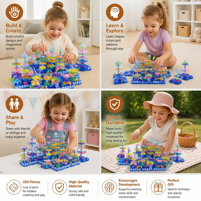 Kids Build-A-Garden Flower Toy Set – Creative Building Playset