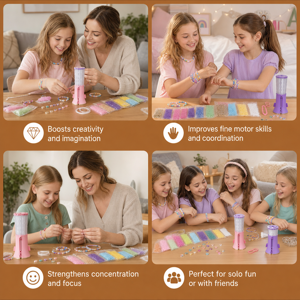 DIY Beaded Bracelet Making Kit for Kids