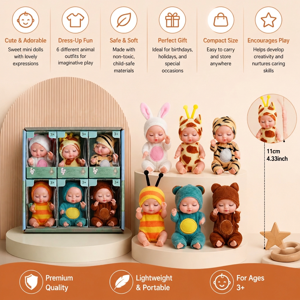 Mini Fairy Princess Doll Dress-Up Set