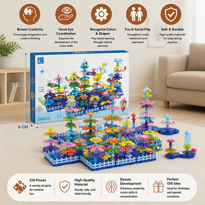 Kids Build-A-Garden Flower Toy Set – Creative Building Playset
