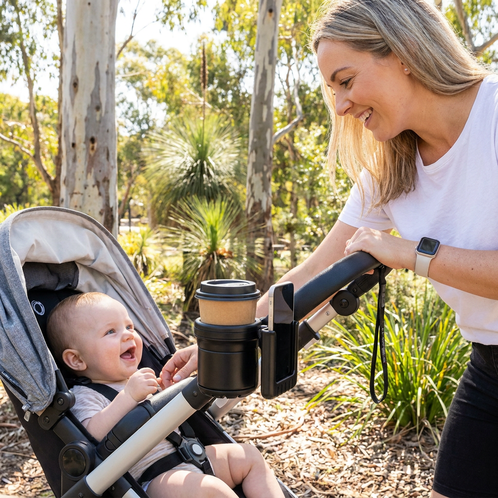 3-in-1 Baby Stroller Cup & Phone Holder