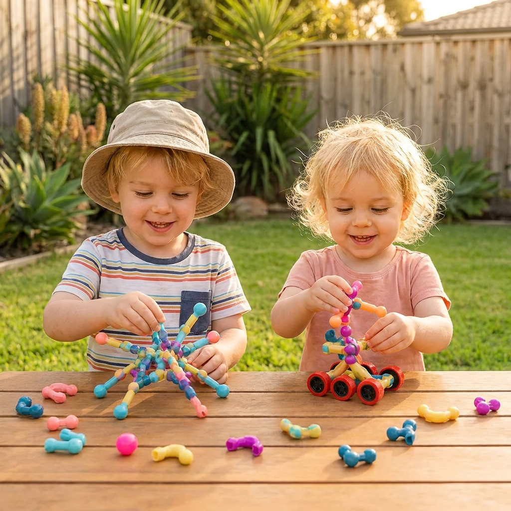 Educational DIY Building Set with Movable Joints