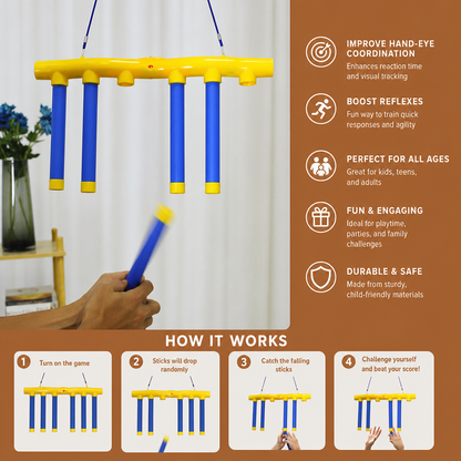Falling Sticks Reflex Challenge Game – Hand-Eye Coordination Toy