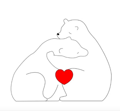 Handcrafted Personalized Bear Family