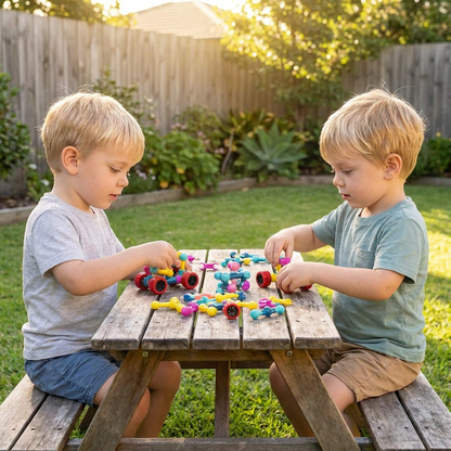 Educational DIY Building Set with Movable Joints