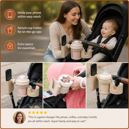 3-in-1 Baby Stroller Cup & Phone Holder