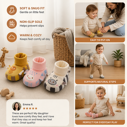Cosy Baby Sock Shoes – Warm, Non-Slip & Comfortable